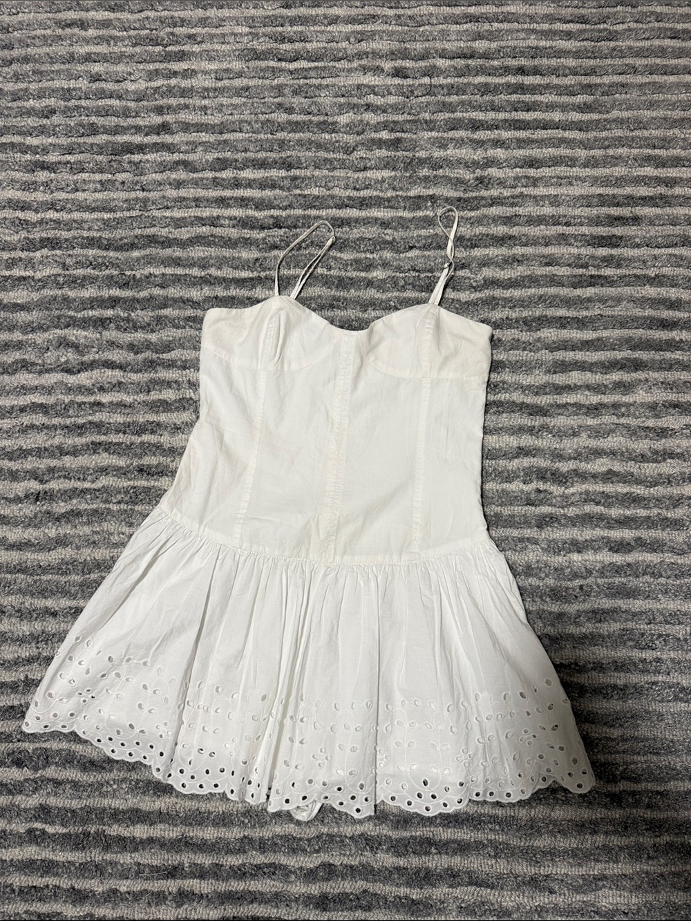 Zara White Eyelet Romper